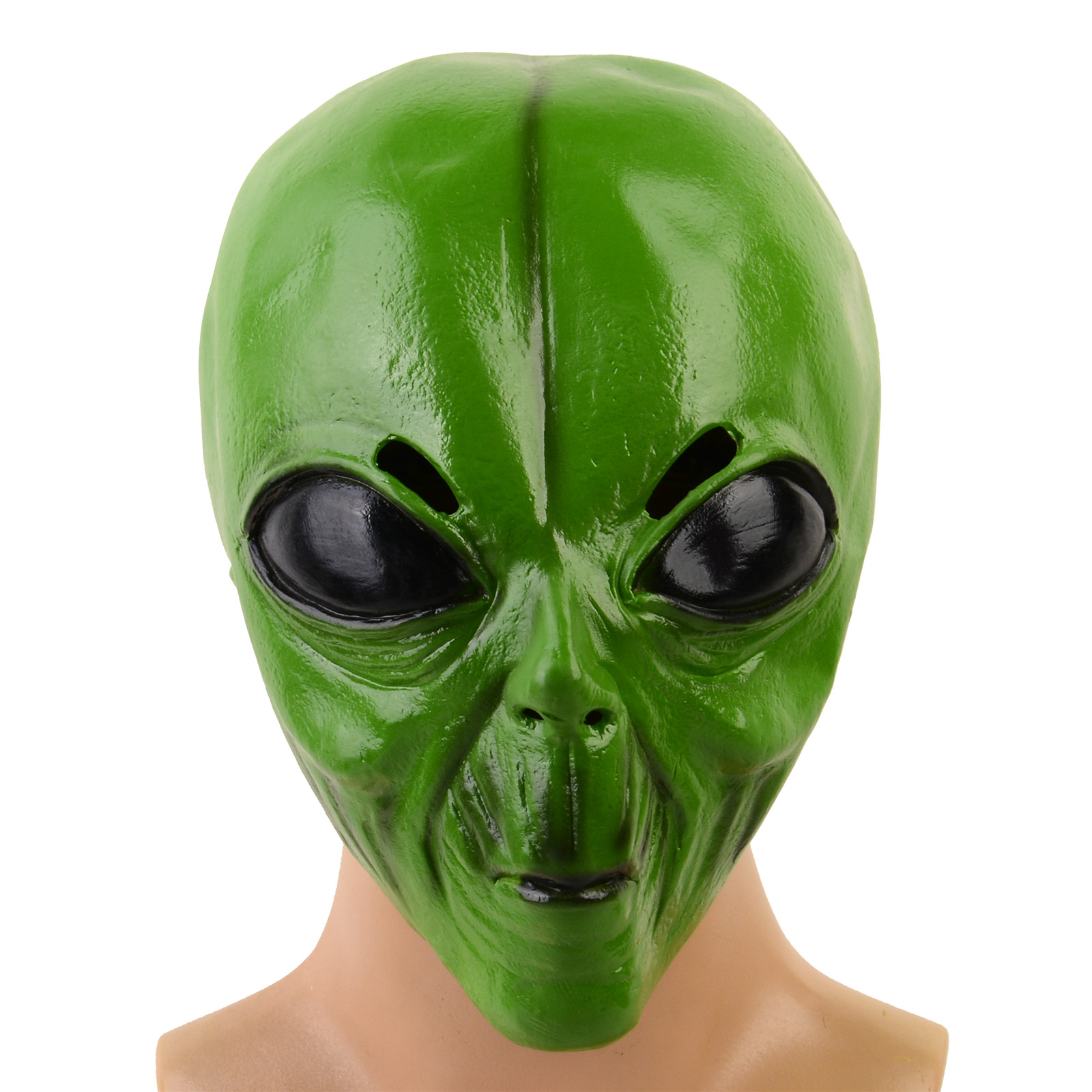 Latex Alien Mask Realistic - 1개입 사실적인 라텍스 그린 외계인 헤드