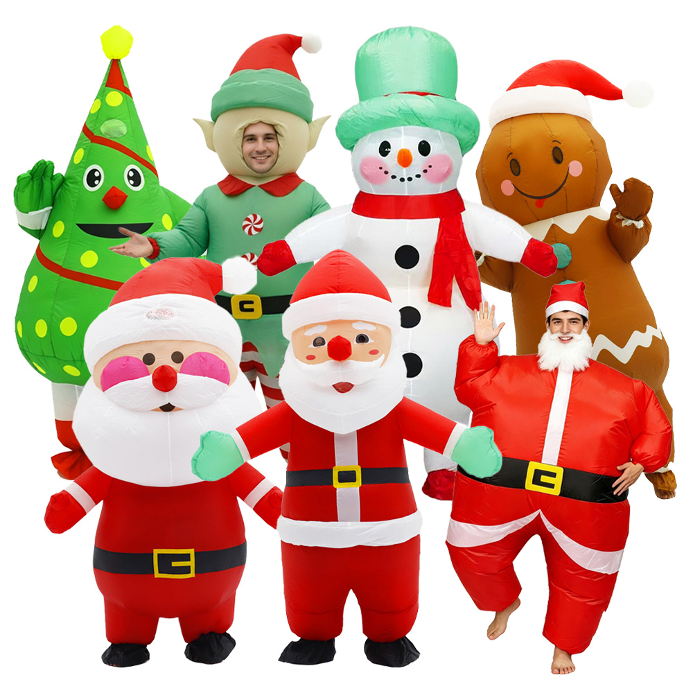크리스마스 재미있는 풍선 의상 진저브레드맨 산타클로스  - Costumes 리뷰 및 가격