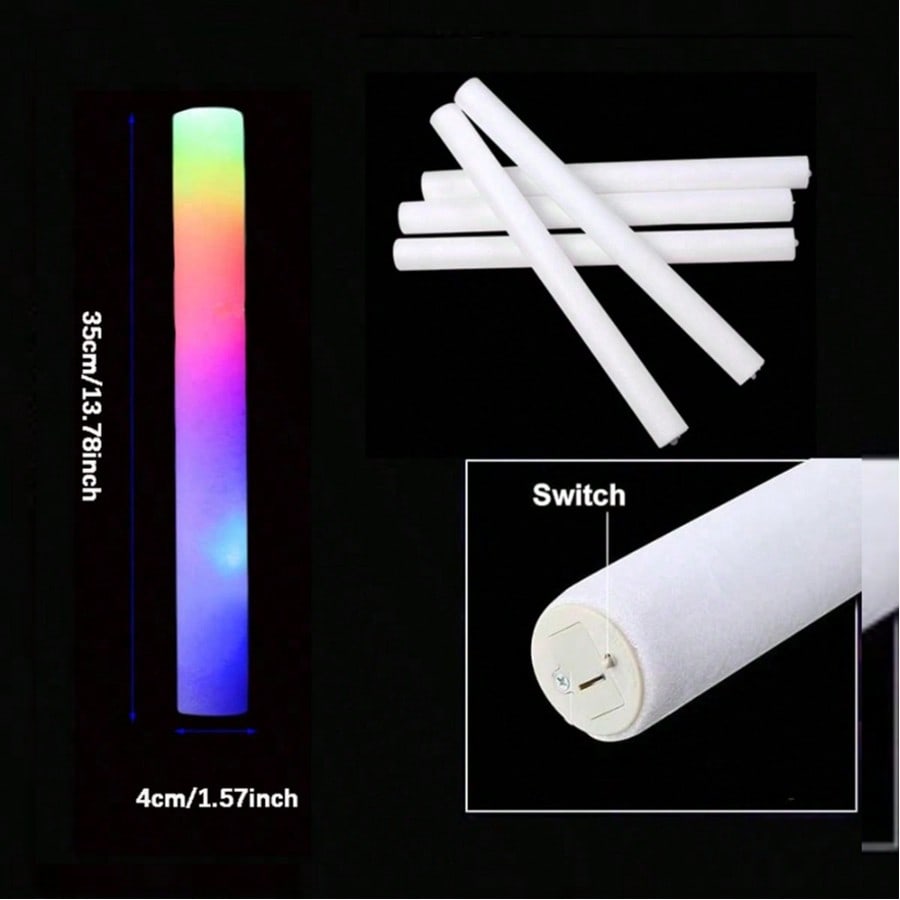 105개들이 발광 스틱 세트, 다채로운 색상의 LED  - Flashing Led Foam Sticks Party 리뷰 및 가격