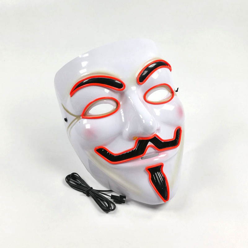 벤데타 LED 마스크 영화 테마 파티 장식 반짝이는 익 - Led Purge Mask Halloween 리뷰 및 가격