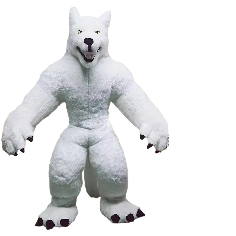 거대한 회색 늑대 인형 의상, 성인용 털 의상, 할로윈 - Costumes 리뷰 및 가격