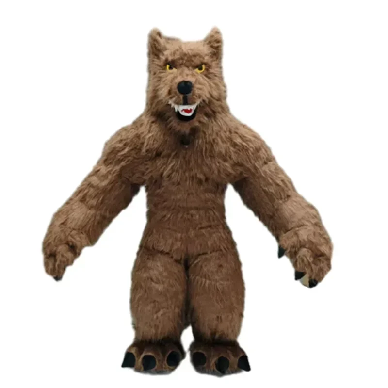 거대한 회색 늑대 인형 의상, 성인용 털 의상, 할로윈 - Costumes 리뷰 및 가격