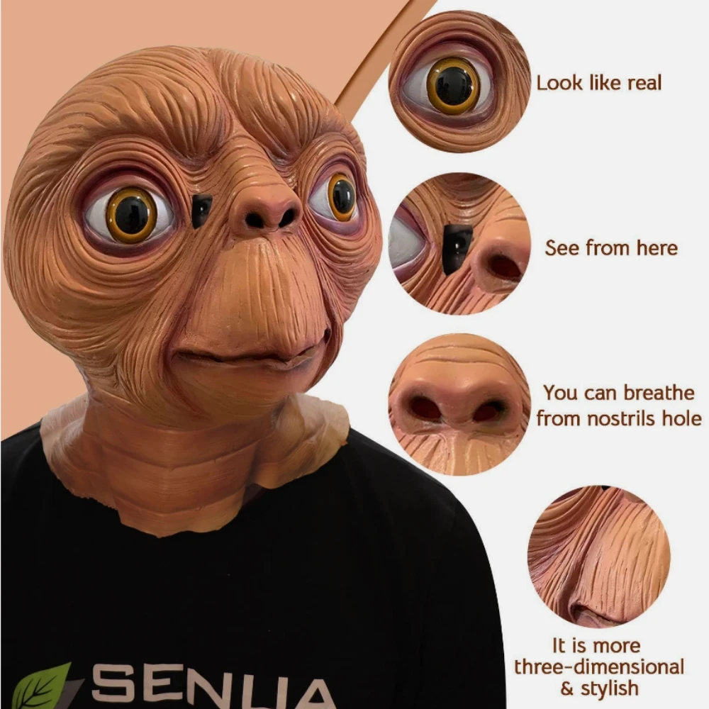 외계인 코스프레, 으스스한 외계인 풀 헤드 마스크, 할 - Latex Alien Mask Realistic 리뷰 및 가격