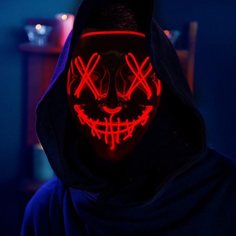 할로윈 네온 LED 발광 마스크, 야광 마스크, 무도회 - Led Purge Mask Halloween 리뷰 및 가격